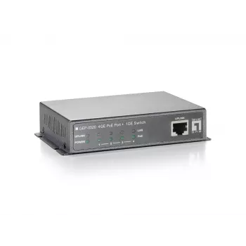 LevelOne Switch Gigabit PoE de 5 puertos, 61,6 W, 802.3af PoE, 4 salidas PoE, fuente de alimentación incluida