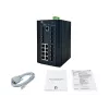 LevelOne 20-Port L2 Plus Managed Industrial Switch, 8 x 1GbE RJ45, 8 x 1GbE SFP, 4 x 1/2.5/10GbE SFP+, DIN-Rail, -40°C a 80°C