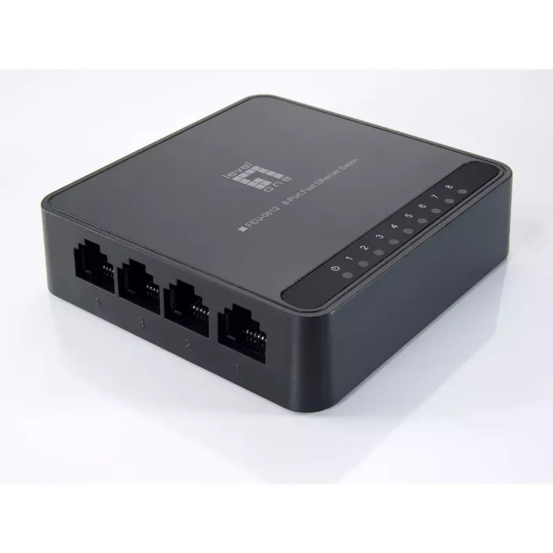 LevelOne FEU-0812 Switch de red No gestionado Fast Ethernet (10/100) Negro