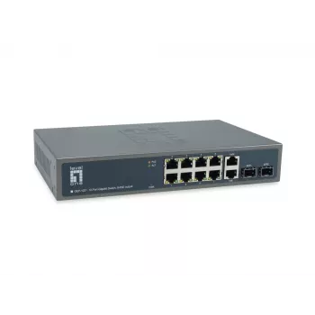 LevelOne GEP-1221 Switch de red No gestionado Gigabit Ethernet (10/100/1000) Power over Ethernet (PoE) Negro