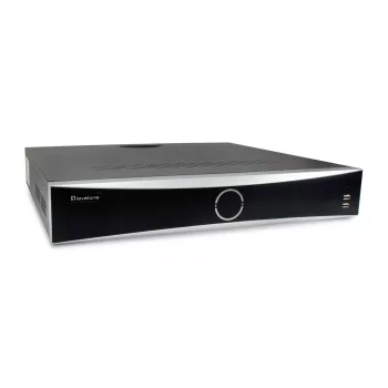LevelOne NVR-0411 GEMINI videograbador de red de 32 canales, 16 puertos PoE (16 W/puerto), 4096 x 2160, H.265, 4x HDD SATA de hasta 10 TB, negro/gris