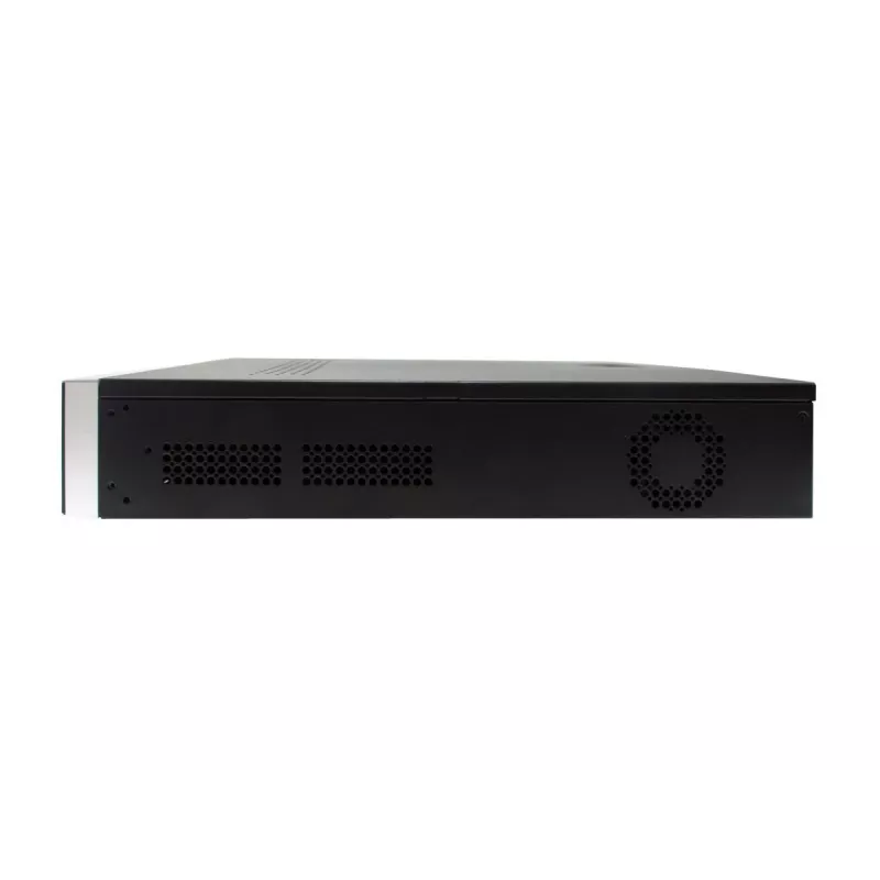 LevelOne NVR-0411 GEMINI videograbador de red de 32 canales, 16 puertos PoE (16 W/puerto), 4096 x 2160, H.265, 4x HDD SATA de hasta 10 TB, negro/gris