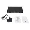 Switch Ethernet 2.5G no gestionado de 5 puertos LEVELONE GEU-0525 — 5× 2.5G RJ-45, no gestionado, 25 Gbit/s conmutación, montaje en pared