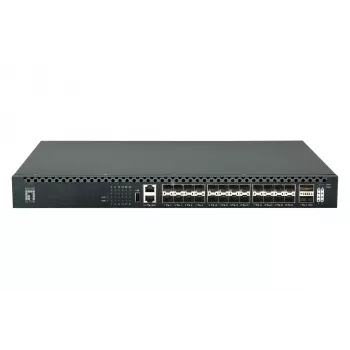 LevelOne Switch de fibra TOR gestionado L3 de 26 puertos, 24x 1/10GbE SFP+, 2x 40/100GbE QSFP28, fuente de alimentación redundante hot-swap