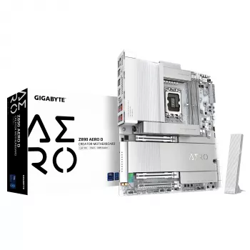Placa base GIGABYTE Z890 AERO D - Compatible con CPUs Intel Core Ultra (Serie 2), VRM de 16+1+2 fases, hasta 9500MHz DDR5 (OC), PCIe 5.0 M.2, Wi-Fi 7, Thunderbolt 5