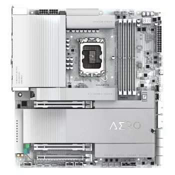 Placa base GIGABYTE Z890 AERO D - Compatible con CPUs Intel Core Ultra (Serie 2), VRM de 16+1+2 fases, hasta 9500MHz DDR5 (OC), PCIe 5.0 M.2, Wi-Fi 7, Thunderbolt 5