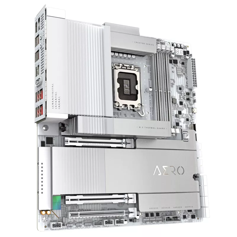 Placa base GIGABYTE Z890 AERO D - Compatible con CPUs Intel Core Ultra (Serie 2), VRM de 16+1+2 fases, hasta 9500MHz DDR5 (OC), PCIe 5.0 M.2, Wi-Fi 7, Thunderbolt 5