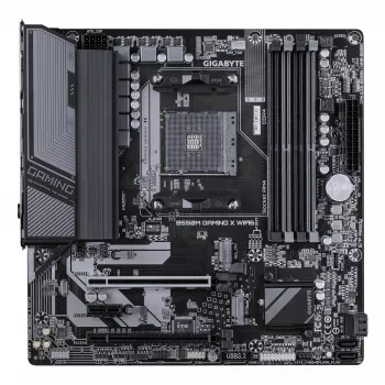 Placa base GIGABYTE B550M GAMING X WIFI6 - CPUs AMD Ryzen 5000, VRM de 5+3 fases, hasta 3200 MHz DDR4, 1xPCIe 4.0 + 1xPCIe 3.0 M.2, Wi-Fi 6, 1GbE LAN, USB 3.2 Gen 1