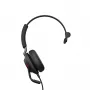 Headset Jabra Evolve2 40 SE Cableado USB Type-C / USB-A, Supraaural, Diadema, 20–20000 Hz, 113 g, Negro