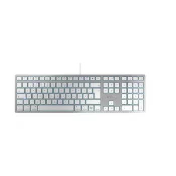 CHERRY KC 6000C FOR MAC Teclado Universal USB QWERTZ Alemán Plata
