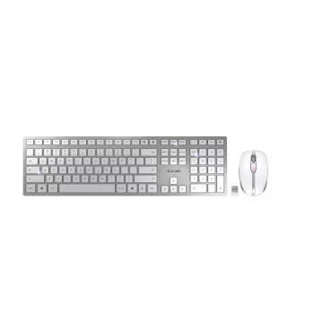 CHERRY DW 9100 Teclado delgado Ratón incluido Universal RF Wireless + Bluetooth QWERTY Inglés US Plata