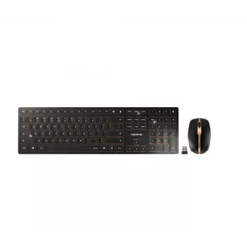 Teclado y ratón CHERRY DW 9100 delgado universal RF inalámbrico + Bluetooth QWERTY inglés US negro