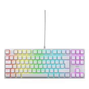 Teclado gaming CHERRY K4V2 TKL USB QWERTZ alemán blanco RGB LED