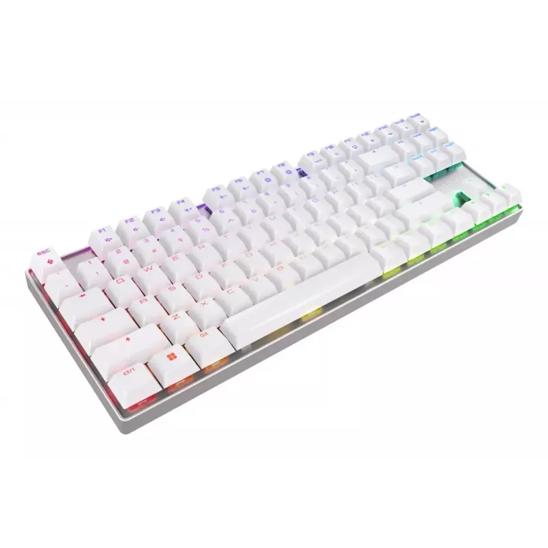Teclado gaming CHERRY MX 8.2 TKL Wireless RGB USB + RF inalámbrico + Bluetooth QWERTZ alemán blanco