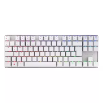 Teclado gaming CHERRY MX 8.2 TKL Wireless RGB USB + RF inalámbrico + Bluetooth QWERTZ alemán blanco