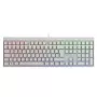 Teclado gaming mecánico con cable Cherry MX 2.0S — tamaño completo (100 %), distribución QWERTZ alemana, retroiluminación RGB, USB, blanco