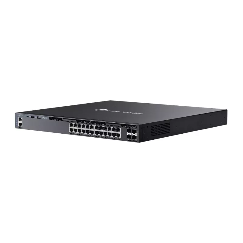 TP-Link Omada switch gestionado L3 apilable de 24 puertos Gigabit PoE+ con 4 ranuras 10G