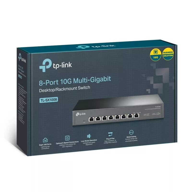 Switch no gestionado TP-Link TL-SX1008 8 puertos 10G sobremesa/rack