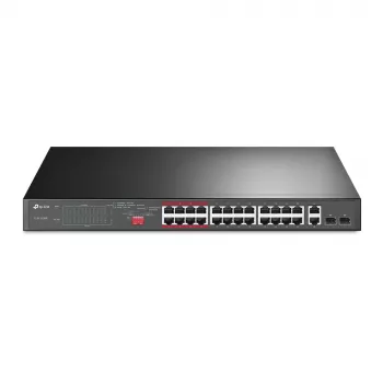 TP-Link switch no gestionado PoE+ de 24 puertos 10/100Mbps + 2 puertos Gigabit