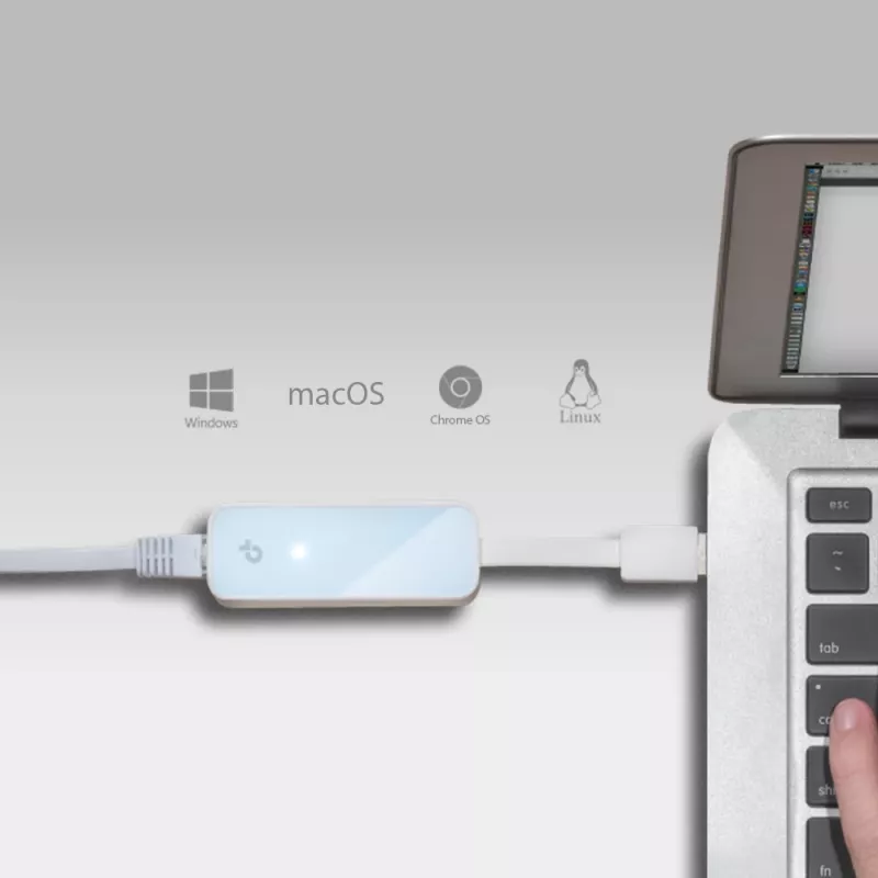 TP-Link UE200 adaptador de red USB 2.0, Ethernet 10/100 Mbit/s, blanco