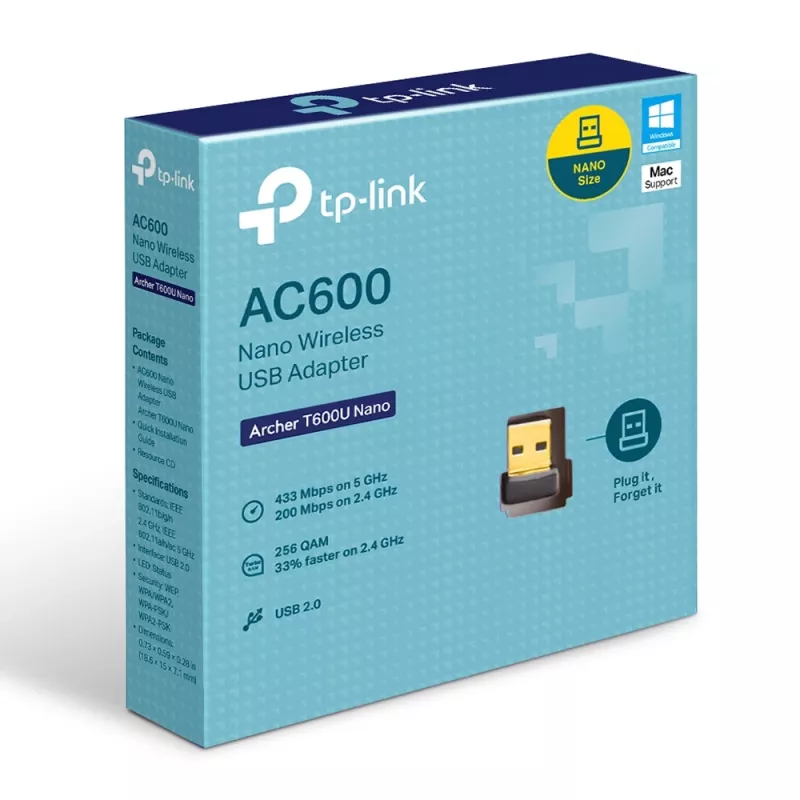 TP-Link AC600 adaptador USB inalámbrico Nano