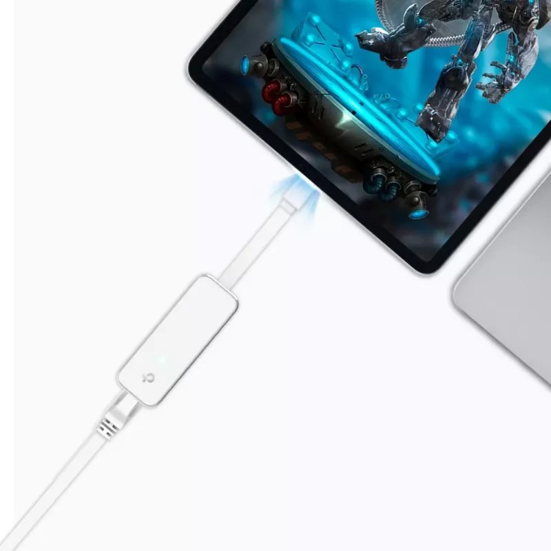 TP-Link UE330C Hub USB-C con 3 puertos USB 3.0 y Gigabit Ethernet, blanco