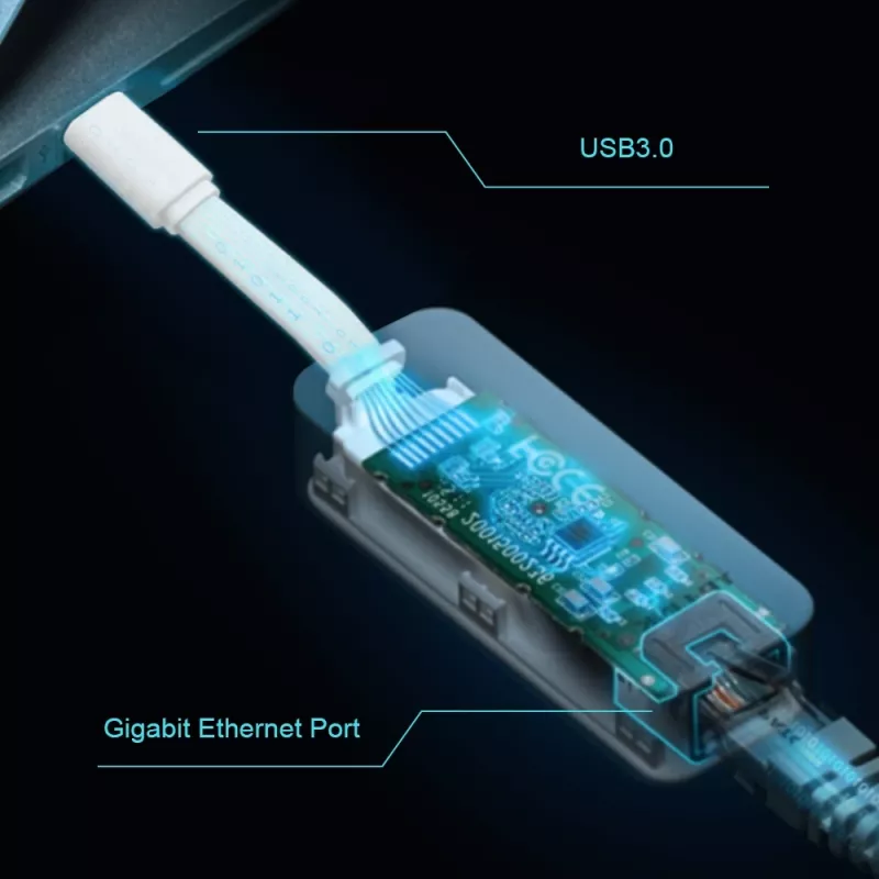 TP-Link UE330C Hub USB-C con 3 puertos USB 3.0 y Gigabit Ethernet, blanco