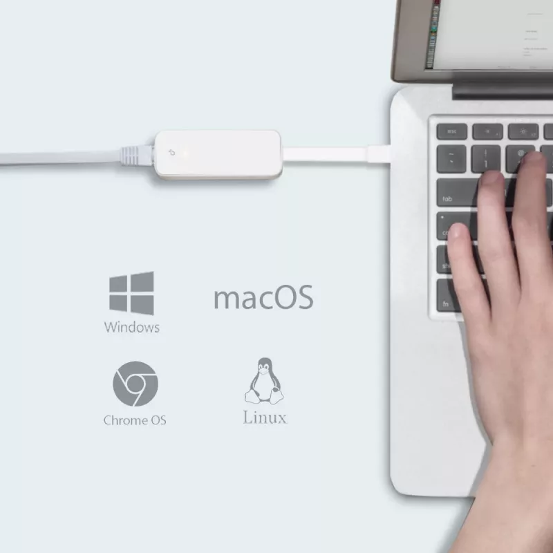 TP-Link UE330C Hub USB-C con 3 puertos USB 3.0 y Gigabit Ethernet, blanco