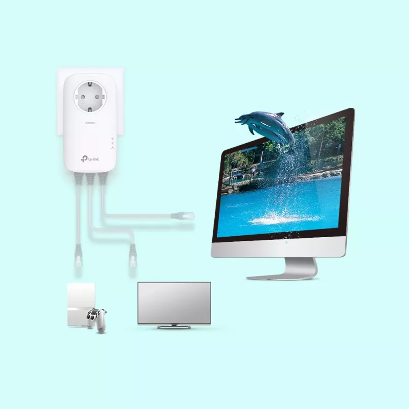 TP-Link TL-PA8033P KIT adaptador de red PowerLine 1300 Mbit/s Ethernet LAN blanco 2 uds.