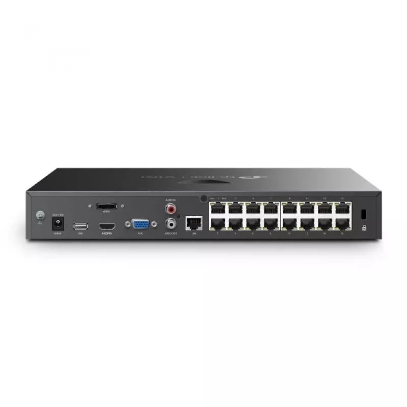 Grabador de vídeo en red TP-Link VIGI NVR de 16 canales PoE+, HDD de 4 TB, 16× entrada 3840×2160, 30W PoE por puerto