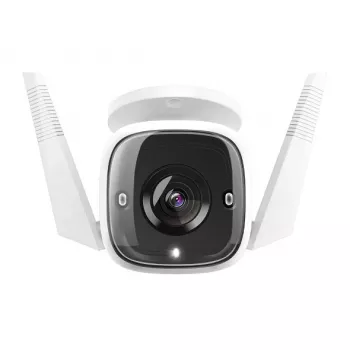 TP-Link Tapo cámara de seguridad Wi-Fi para exterior, cámara de seguridad IP, exterior, con cable e inalámbrica, Amazon Alexa y Google Assistant, CE, techo/pared