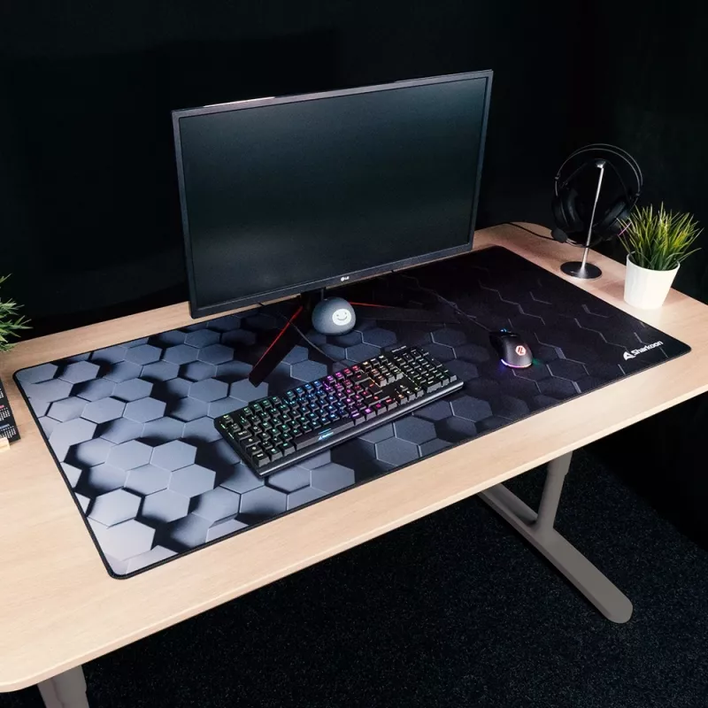Alfombrilla de ratón gaming SHARKOON - Sgp30 Big Hex - Negro