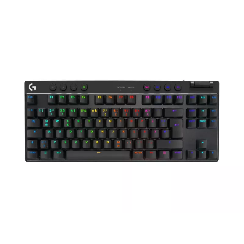 Teclado gaming LOGITECH G Pro X TKL Lightspeed - Bluetooth - negro alemán - Qwertz - Tactile