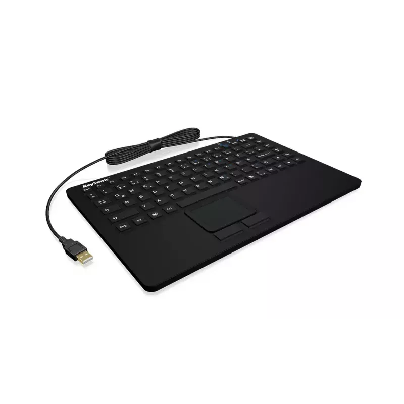 Teclado KeySonic KSK-3230IN (DE) universal USB QWERTZ alemán negro