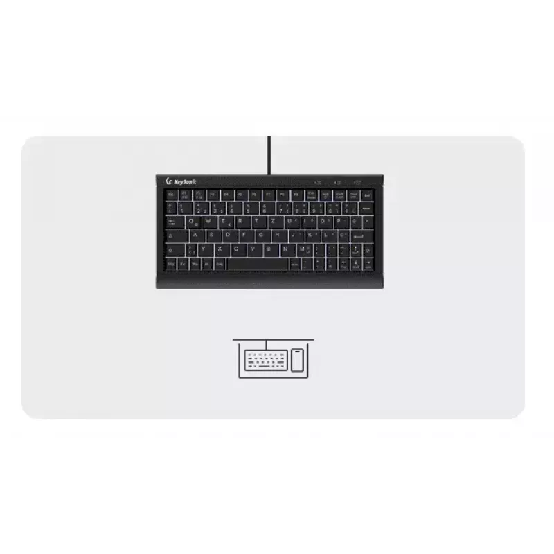 Teclado KeySonic KSK-3011ELC (DE) home USB QWERTZ alemán negro