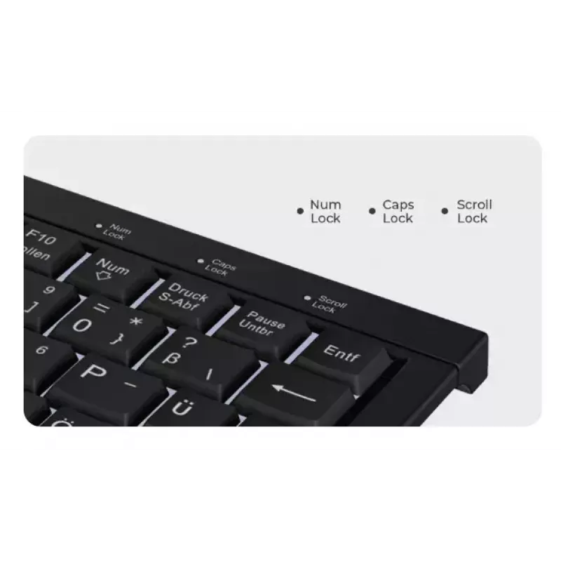 Teclado KeySonic KSK-3011ELC (DE) home USB QWERTZ alemán negro