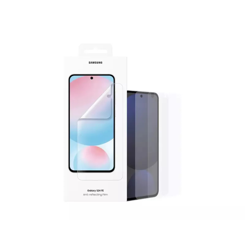 Samsung Lámina protectora de pantalla antirreflejos para S24 FE resistente a arañazos Transparente pack de 2
