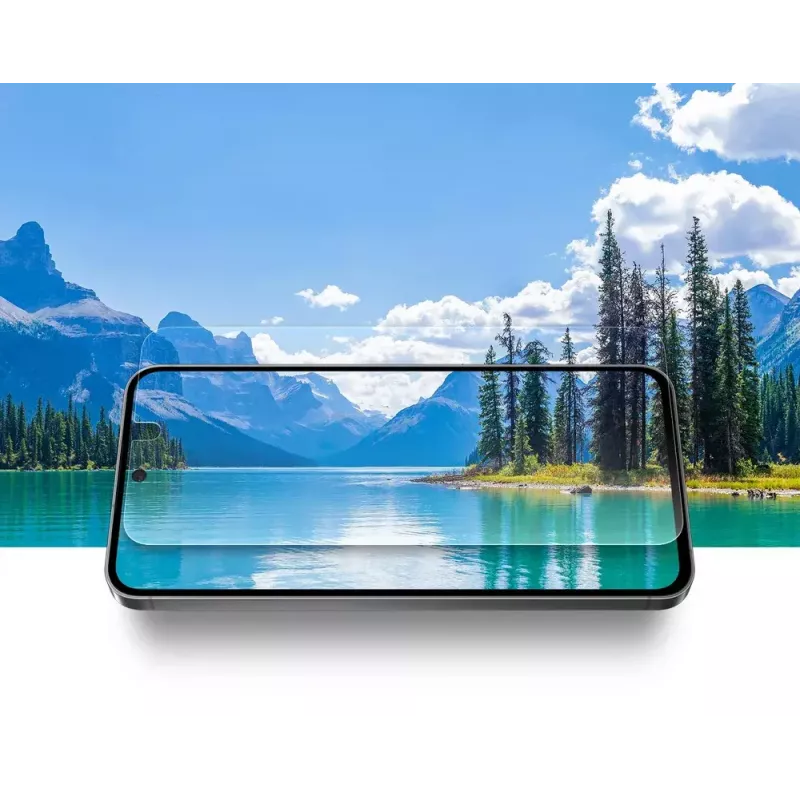 Samsung Lámina protectora de pantalla antirreflejos para S24 FE resistente a arañazos Transparente pack de 2