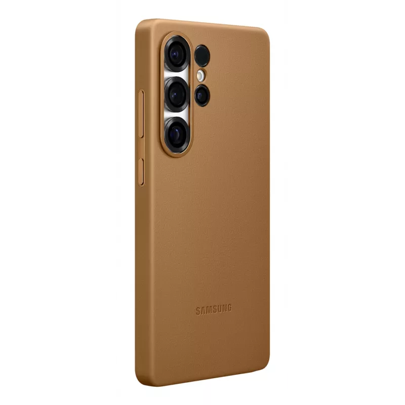 Samsung EF-VS938 Kindsuit funda de piel sintética para Galaxy S25 Ultra, camel (marrón)