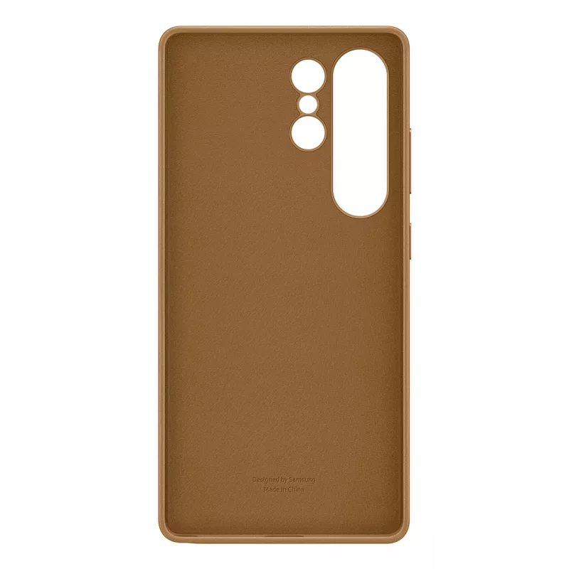 Samsung EF-VS938 Kindsuit funda de piel sintética para Galaxy S25 Ultra, camel (marrón)