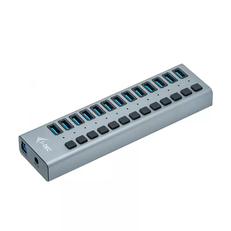 i-tec USB 3.0 Hub de carga 13 puertos + adaptador de corriente 60 W