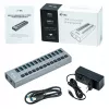 i-tec USB 3.0 Hub de carga 13 puertos + adaptador de corriente 60 W