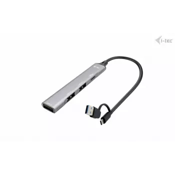 i-tec USB-C/USB-A Hub metálico 1x USB 3.0 + 3x USB 2.0