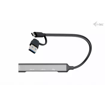 i-tec USB-C/USB-A Hub metálico 1x USB 3.0 + 3x USB 2.0