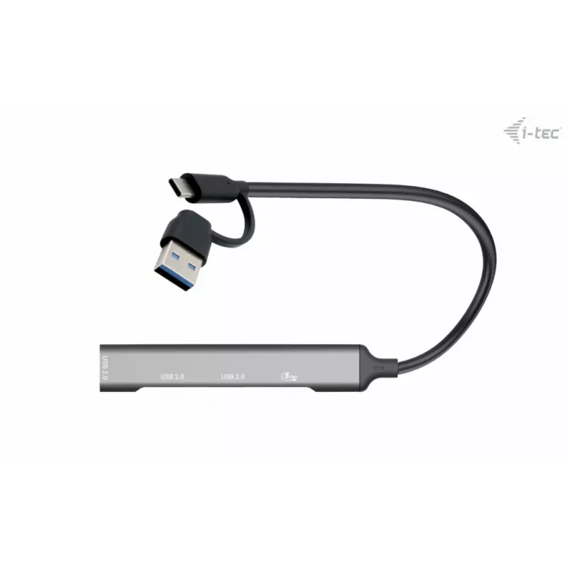 i-tec USB-C/USB-A Hub metálico 1x USB 3.0 + 3x USB 2.0