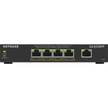 NETGEAR Switch Gigabit Ethernet gestionado de 5 puertos (GS305EPP)