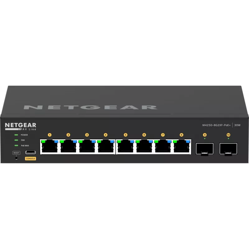 Switch gestionado NETGEAR GSM4210PX 8x1G PoE+ 220W 2xSFP+
