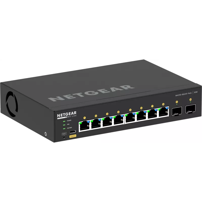Switch gestionado NETGEAR GSM4210PX 8x1G PoE+ 220W 2xSFP+