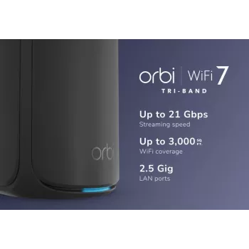 NETGEAR RBE870B Tri-Banda (2,4 GHz / 5 GHz / 6 GHz) Wi-Fi 7 (802.11be) Negro 4 Interno