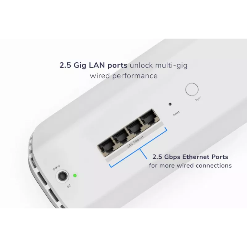 NETGEAR Orbi 870 Tri-Banda (2,4 GHz / 5 GHz / 6 GHz) Wi-Fi 7 (802.11be) Blanco 4 Interno